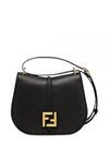 C'Mon Medium Leather Shoulder Bag Black - FENDI - BALAAN 2