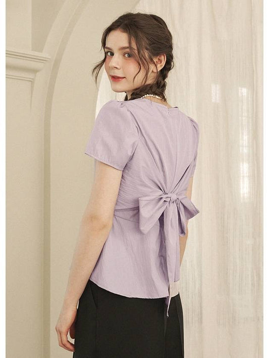 Lilac back strap frill blouse - MICANE - BALAAN 2