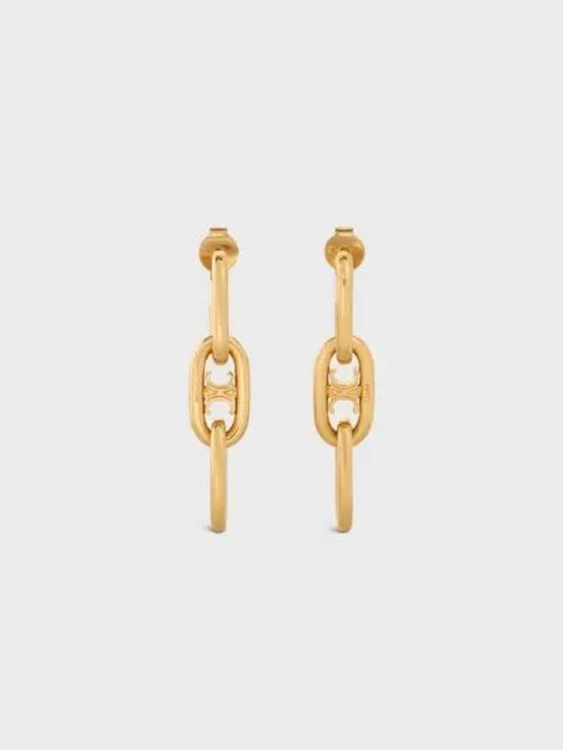 Triomphe Dangling Earrings Gold Finish Brass - CELINE - BALAAN 2