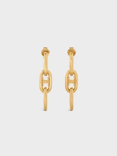 Triomphe Dangling Earrings Gold Finish Brass - CELINE - BALAAN 1