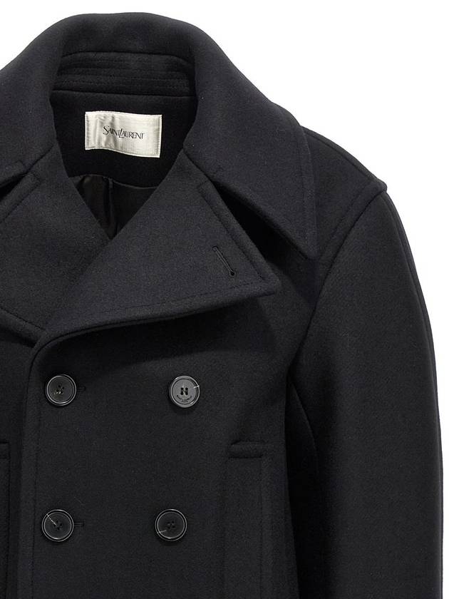 Saint Laurent Oversized Caban Coat - SAINT LAURENT - BALAAN 3