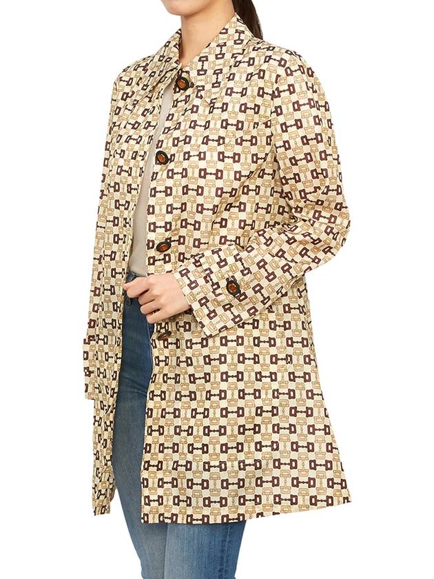 Horsebit Trench Coat Ivory - GUCCI - BALAAN 8