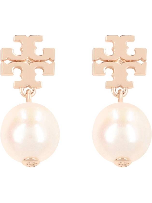 Kira Pearl Drop Earrings Champange Rose Gold - TORY BURCH - BALAAN 4