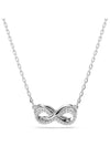 Hyperbola Infinity Rhodium Necklace Silver - SWAROVSKI - BALAAN 1