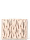 Matelasse Leather Half Wallet Light Pink - MIU MIU - BALAAN 4