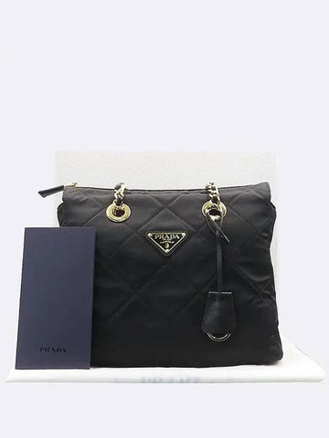 1BG468 Black color re edition 1995 chain nylon tote bag - PRADA - BALAAN 1