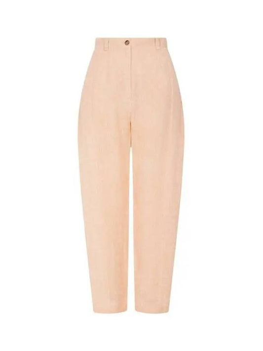 Women s Tapered Leg Linen Pants Light Orange 271659 - EMPORIO ARMANI - BALAAN 1