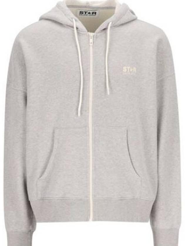 Star Logo Zip-Up Hoodie Melange Grey - GOLDEN GOOSE - BALAAN 2