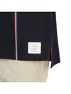 RWB Stripe Cotton Short Sleeve T-shirt Navy - THOM BROWNE - BALAAN 10