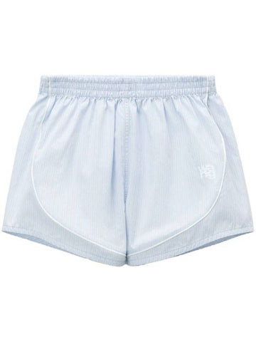 Alexander Wang Striped Shorts With Embroidery - ALEXANDER WANG - BALAAN 1