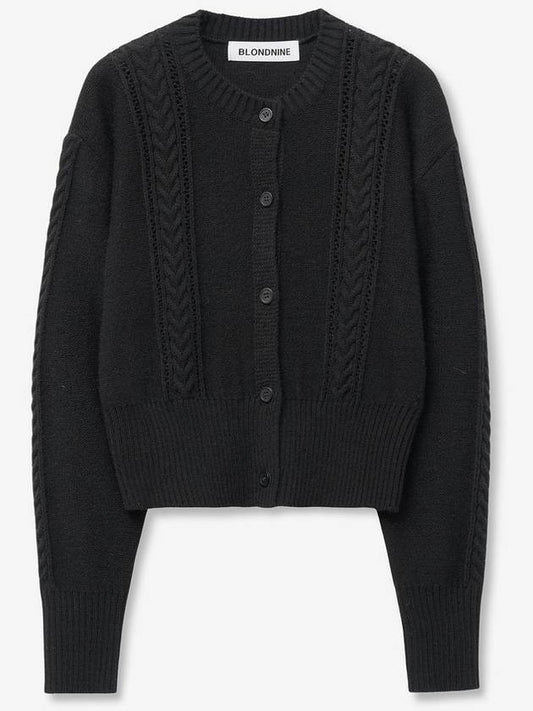 SCSI cable cardigan_black - BLONDNINE - BALAAN 1