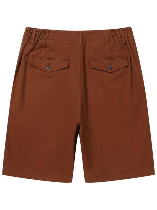 24SS Men's Cotton NoTuck Shorts Brown SWDQEMPA01BW - SOLEW - BALAAN 2