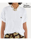 ORB Logo Cotton Short Sleeve T-Shirt White - VIVIENNE WESTWOOD - BALAAN 4