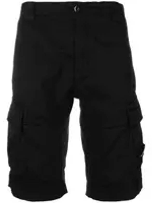 Men's Stretch Satin Lens Cargo Shorts Black - CP COMPANY - BALAAN 2