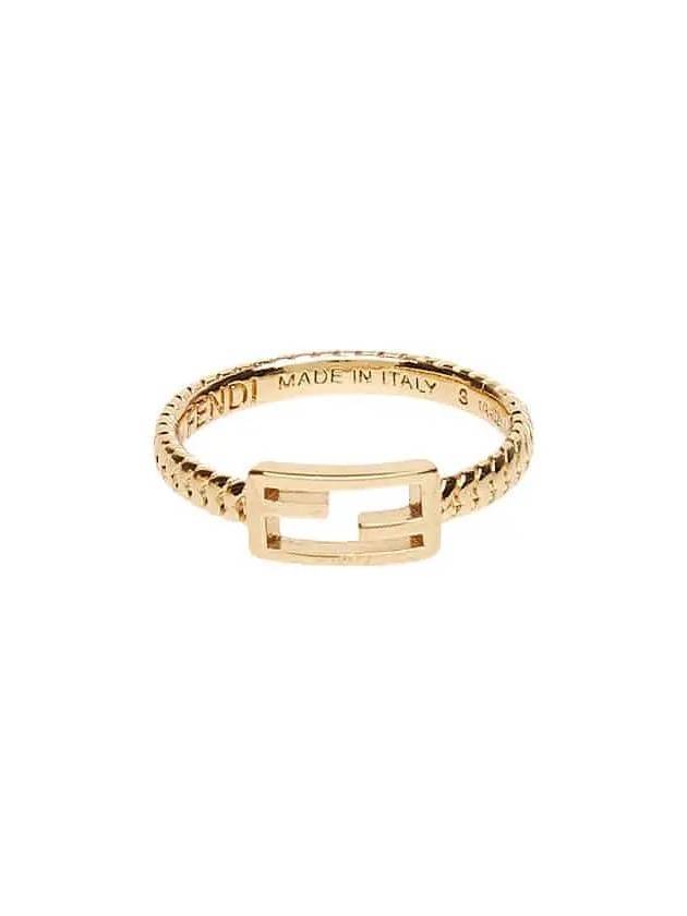 Link Chain Baguette Ring Gold - FENDI - BALAAN 1