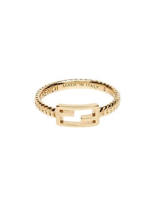 Link Chain Baguette Ring Gold - FENDI - BALAAN 1