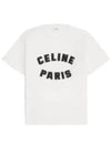 Short Sleeve T Shirt 2X84N671Q01OB WHITE - CELINE - BALAAN 2