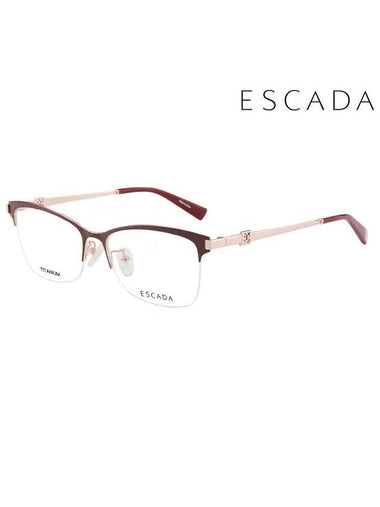 Glasses Frame VES966F 007A Square Titanium Men Women - ESCADA - BALAAN 1