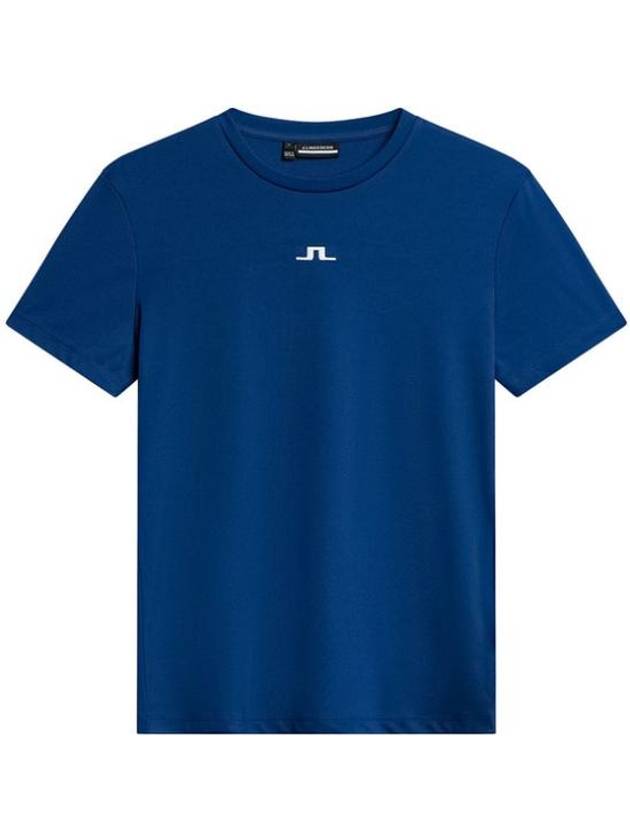 Ada Logo Short Sleeve T-Shirt Estate Blue - J.LINDEBERG - BALAAN 1