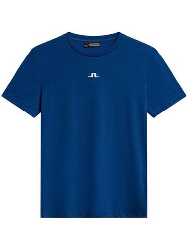 Ada Logo Short Sleeve T-Shirt Estate Blue - J.LINDEBERG - BALAAN 1