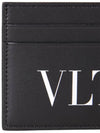 VLTN Logo Two-Tier Card Wallet Black - VALENTINO - BALAAN 5