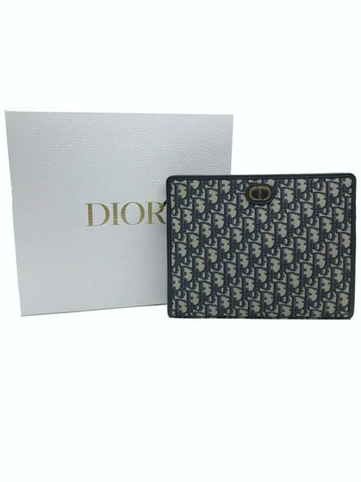 30 Montaigne Pouch Blue  Oblique Jacquard - DIOR - BALAAN 2