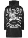 Men's Aderton Back Logo Applique Nylon Long Hooded Parka Black - BURBERRY - BALAAN 4