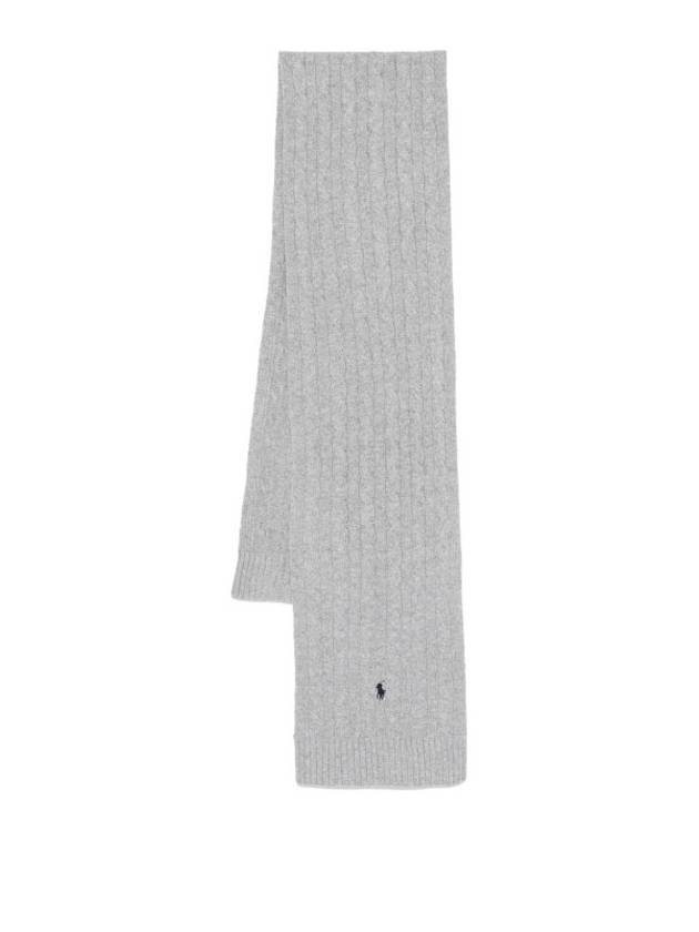 Cable Knit Muffler Grey - POLO RALPH LAUREN - BALAAN 2