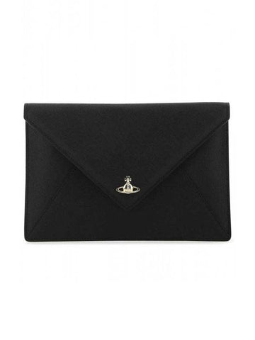 Logo Clutch Bag Black - VIVIENNE WESTWOOD - BALAAN 1