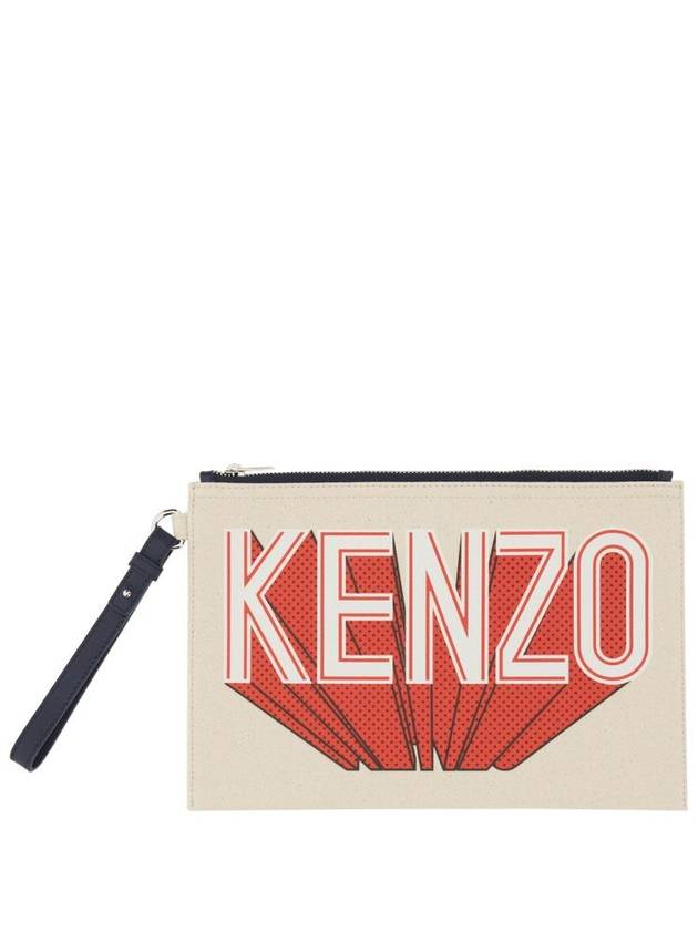 23 fw large clutch bag WITH logo FD65PM902F4403 B0040496230 - KENZO - BALAAN 2