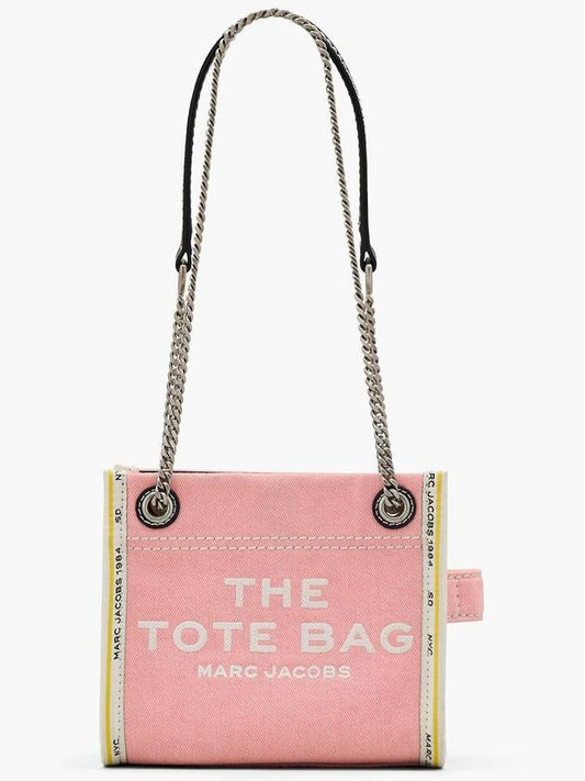 Denim Chain The Crossbody Tote Ribbon Pink 2F4HCR016H05 669 - MARC JACOBS - BALAAN 1