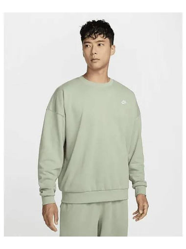 Club Fleece Men s Oversized French Terry Crew Jade Horizon White HJ1820 370 699732 - NIKE - BALAAN 1