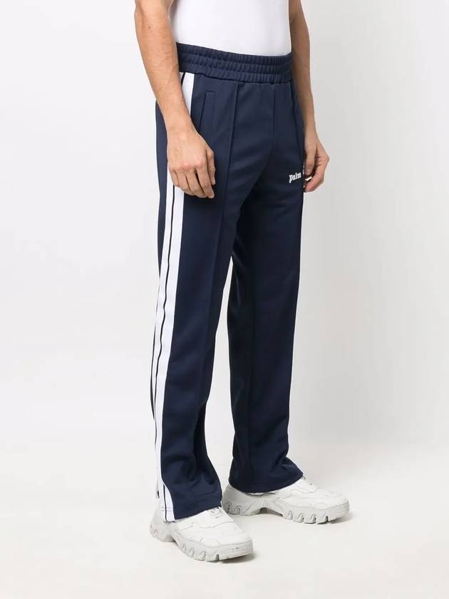 Men's Logo Print Track Pants Navy - PALM ANGELS - BALAAN 4