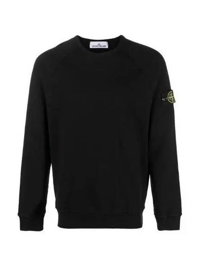 OLD Treatment Wappen Patch Crew Neck Sweatshirt Black - STONE ISLAND - BALAAN 2