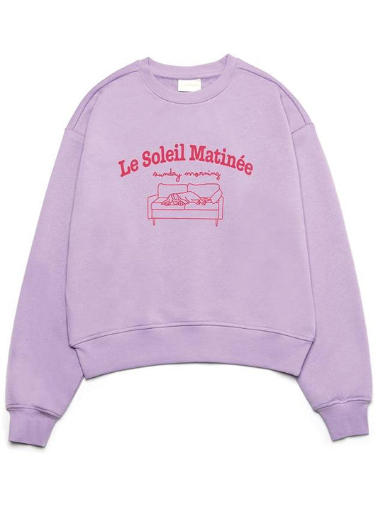 Brushed Options Sleeping Puppy Sweat Shirts LAVENDER - LE SOLEIL MATINEE - BALAAN 1