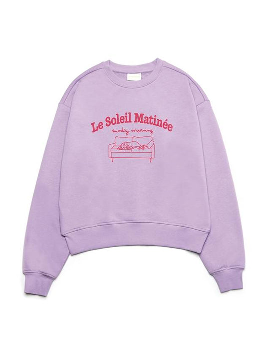 Brushed Options Sleeping Puppy Sweat Shirts LAVENDER - LE SOLEIL MATINEE - BALAAN 1