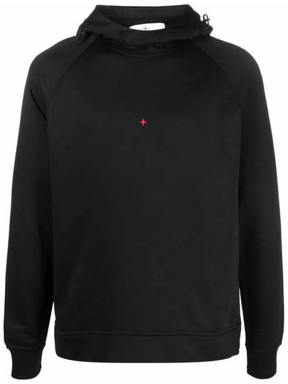 Back Logo Hoodie Black - STONE ISLAND - BALAAN 2