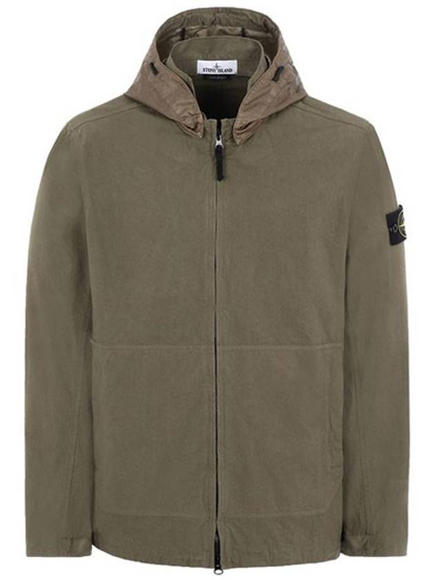 Wappen Patch Cordura Cotton Hooded Jacket Khaki - STONE ISLAND - BALAAN 2