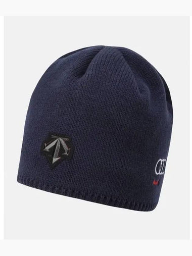 SPAIN SKI Unfolded Fleece Beanie Navy SP423SKCO1 - DESCENTE - BALAAN 1