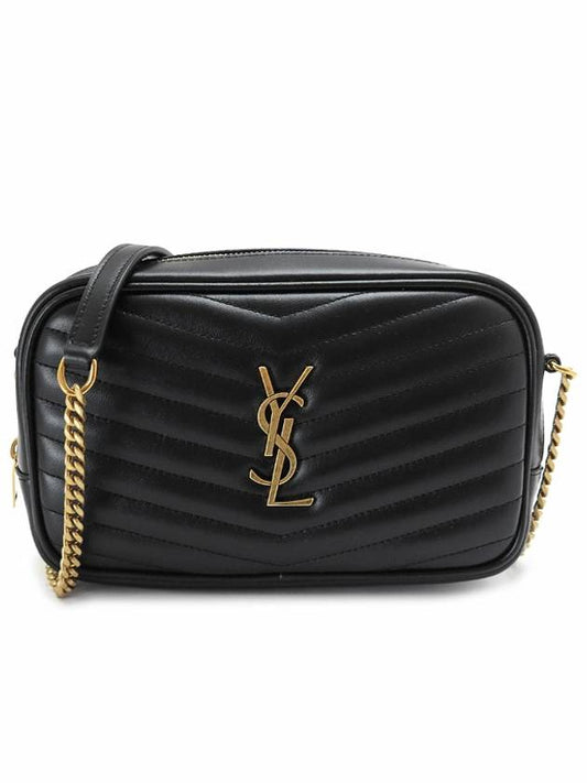 Lou Small Leather Cross Bag Black - SAINT LAURENT - BALAAN 2