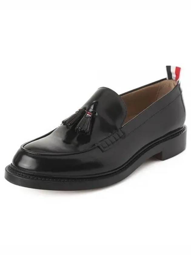 Men's Three Stripes Tab Tassel Loafers Black - THOM BROWNE - BALAAN 2