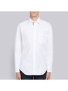 Men's Logo Patch Classic Cotton Long-Sleeve Shirt White - THOM BROWNE - BALAAN 2