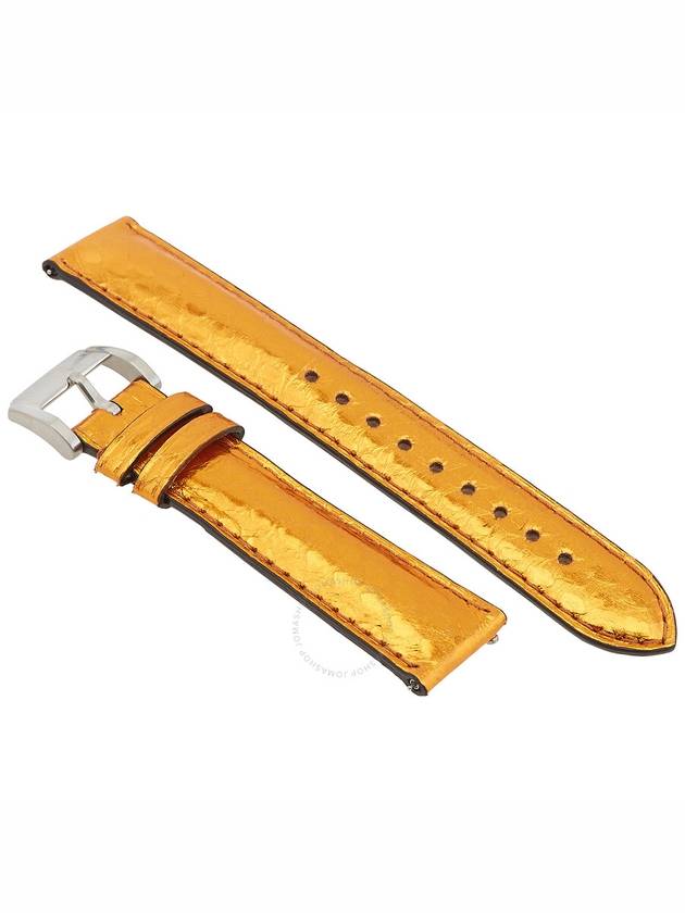 Burberry Ladies 18 mm Metallic Orange Leather Watch Band 3897538 - BURBERRY - BALAAN 1