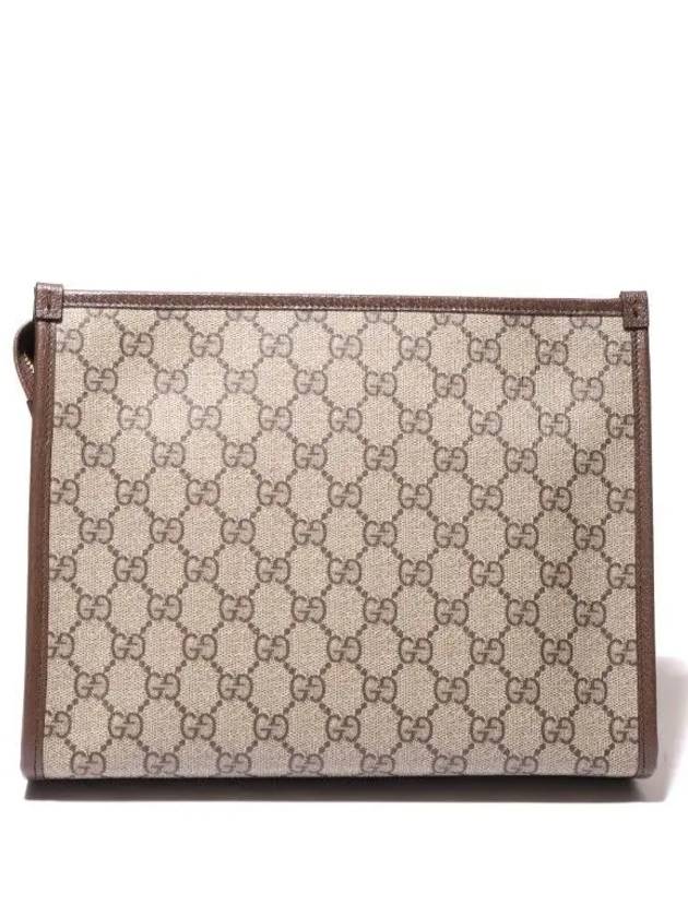 GG Supreme Clutch Bag Beige - GUCCI - BALAAN 6