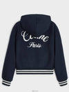 Teddy Double Face Cashmere Hooded Jacket Navy - CELINE - BALAAN 5