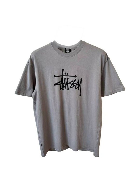 Solid Graffiti C Short Sleeve T-Shirt Grey - STUSSY - BALAAN 1