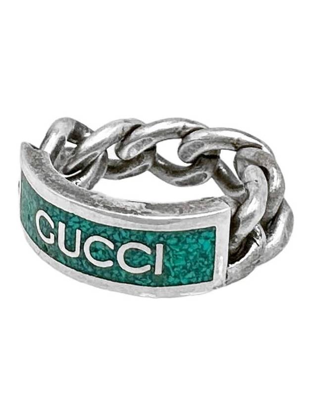 Women s 678711 Enamel Lettering 925 Sterling Silver Ring No 13 - GUCCI - BALAAN 3