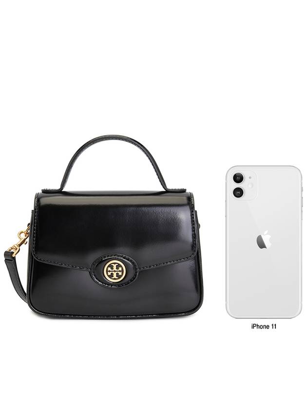 Small Robinson Spazzolato Cross Bag Black - TORY BURCH - BALAAN 10