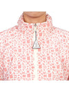 Women's Alose Logo Print Zip-up Jacket Pink White - MONCLER - BALAAN 8