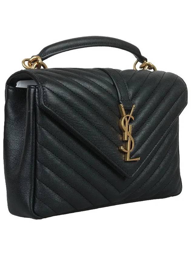 College Medium in Quilted Leather Shoulder Bag Black - SAINT LAURENT - BALAAN 5